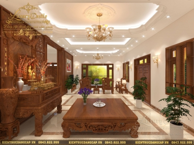 Vị trí phòng thờ cát lộc và BST mẫu phòng thờ chuẩn phong thủy đã thi công của Luxury Castle